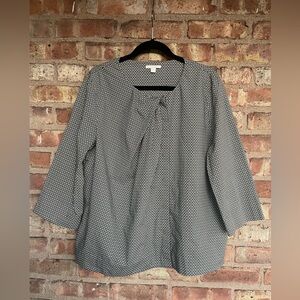 COS Geo-print Cotton Pleat Blouse🖤